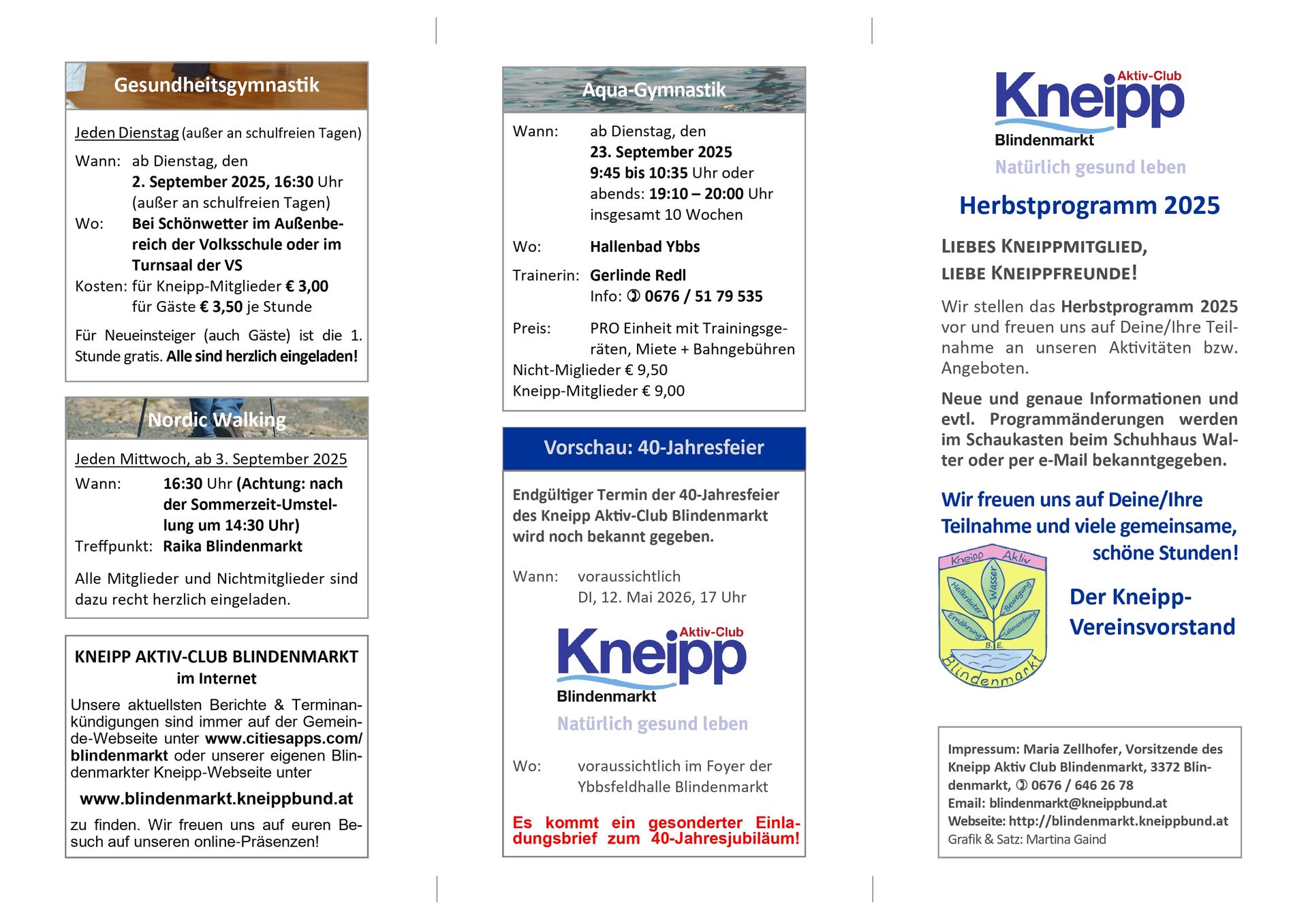 Kneipp-Programm Herbst 2025